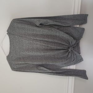 J. Crew, gray long sleeve with detail on back, size large, brand new